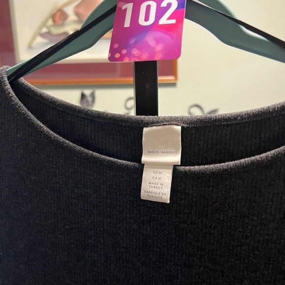 H&M Gray Elegant Dress Size Medium #102 - Picture 2 of 6